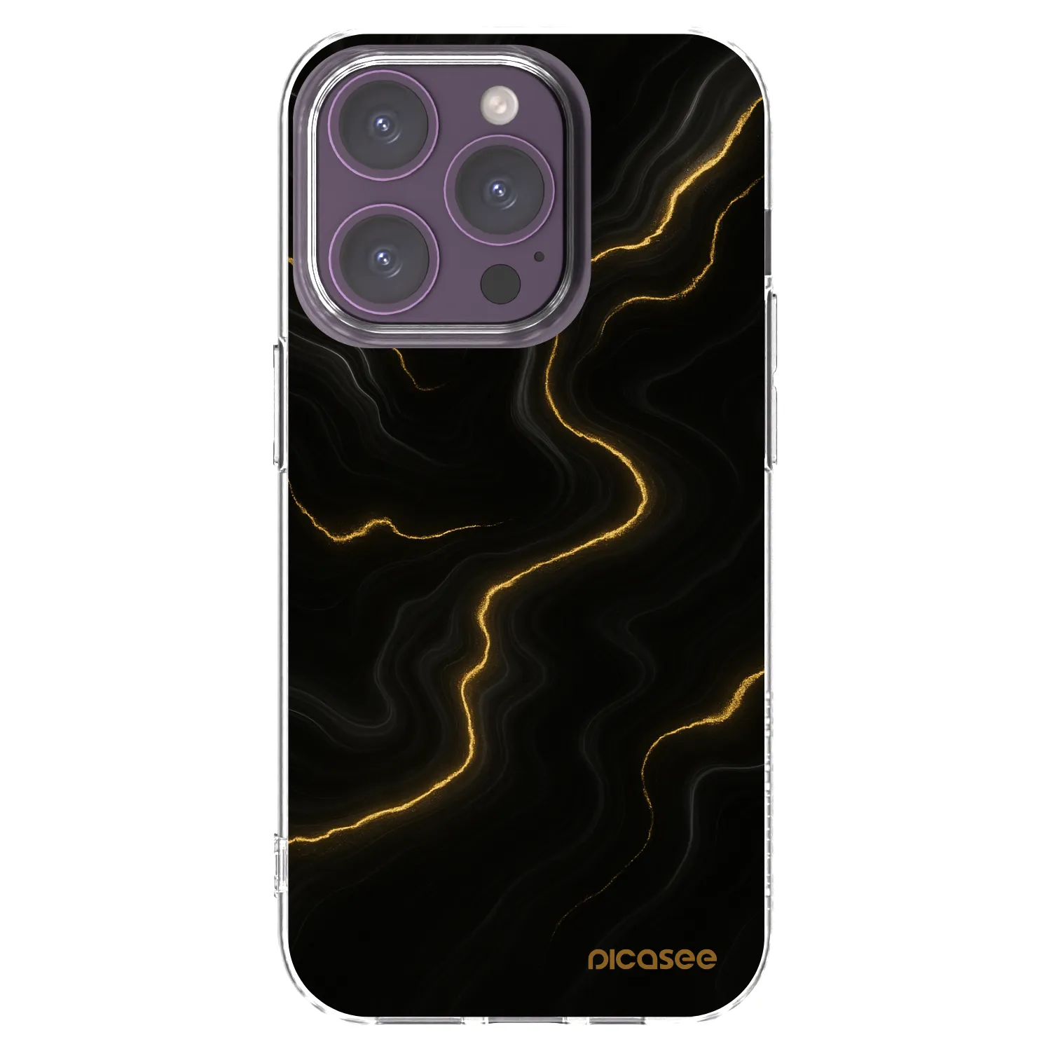 Picasee átlátszó szilikon tok az alábbi mobiltelefonokra Apple iPhone 14 Pro - Thunder