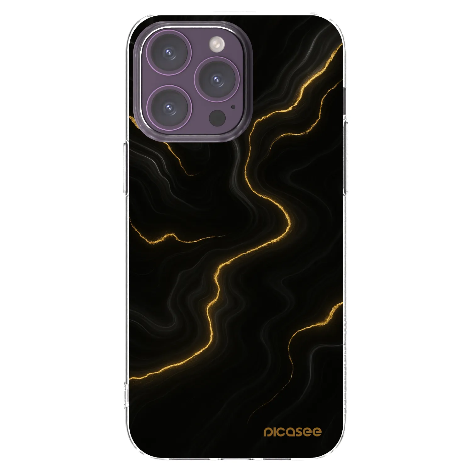 Picasee átlátszó szilikon tok az alábbi mobiltelefonokra Apple iPhone 14 Pro Max - Thunder