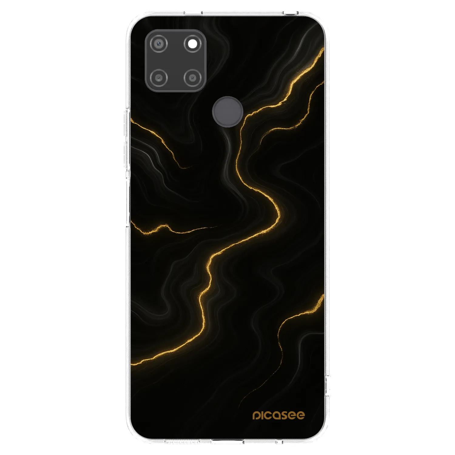 Picasee átlátszó szilikon tok az alábbi mobiltelefonokra Realme C21Y - Thunder