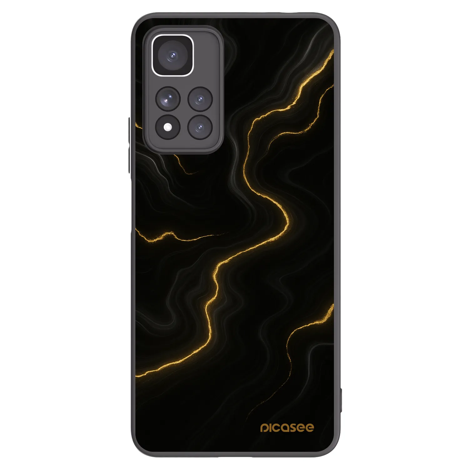 Picasee fekete szilikon tok az alábbi mobiltelefonokra Xiaomi Redmi Note 11 Pro+ 5G - Thunder