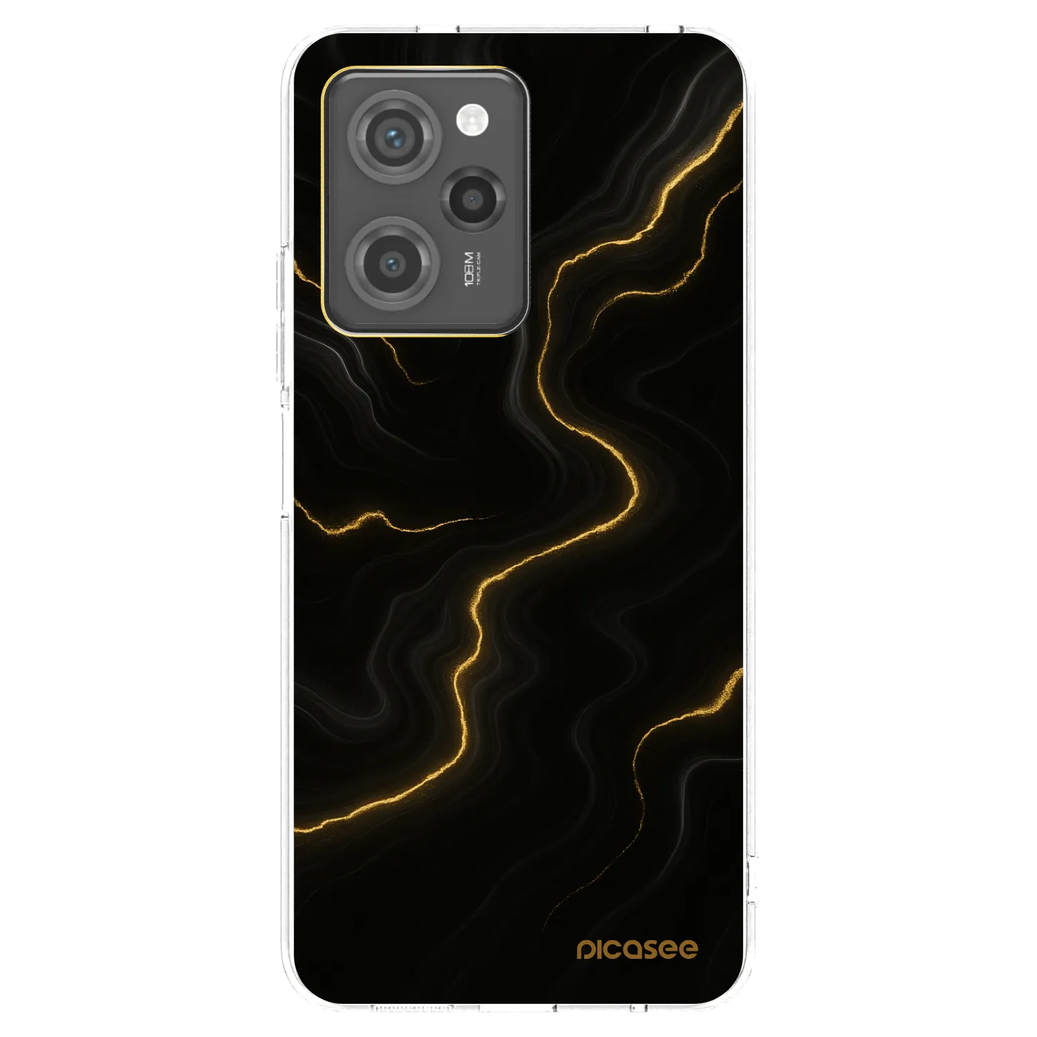 Picasee fekete szilikon tok az alábbi mobiltelefonokra Xiaomi Poco X5 Pro - Thunder