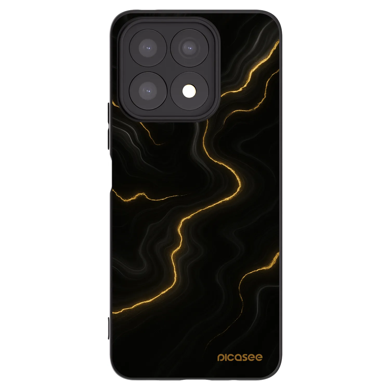 Picasee fekete szilikon tok az alábbi mobiltelefonokra Honor X8a - Thunder