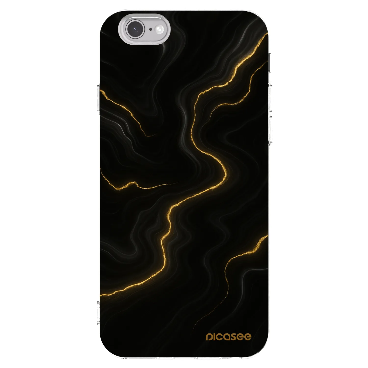 Picasee átlátszó szilikon tok az alábbi mobiltelefonokra Apple iPhone 6/6S - Thunder
