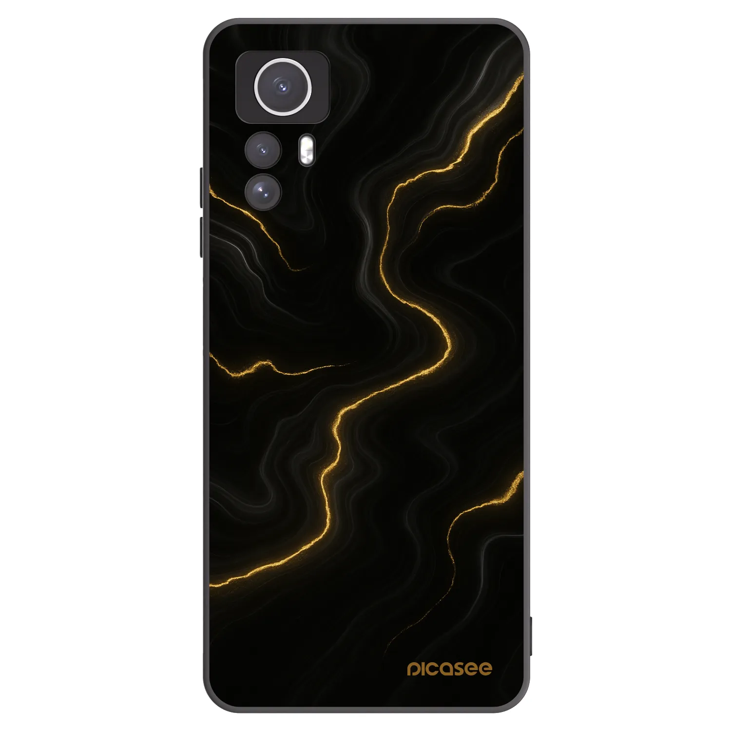 Picasee fekete szilikon tok az alábbi mobiltelefonokra Xiaomi Redmi Note 12S - Thunder
