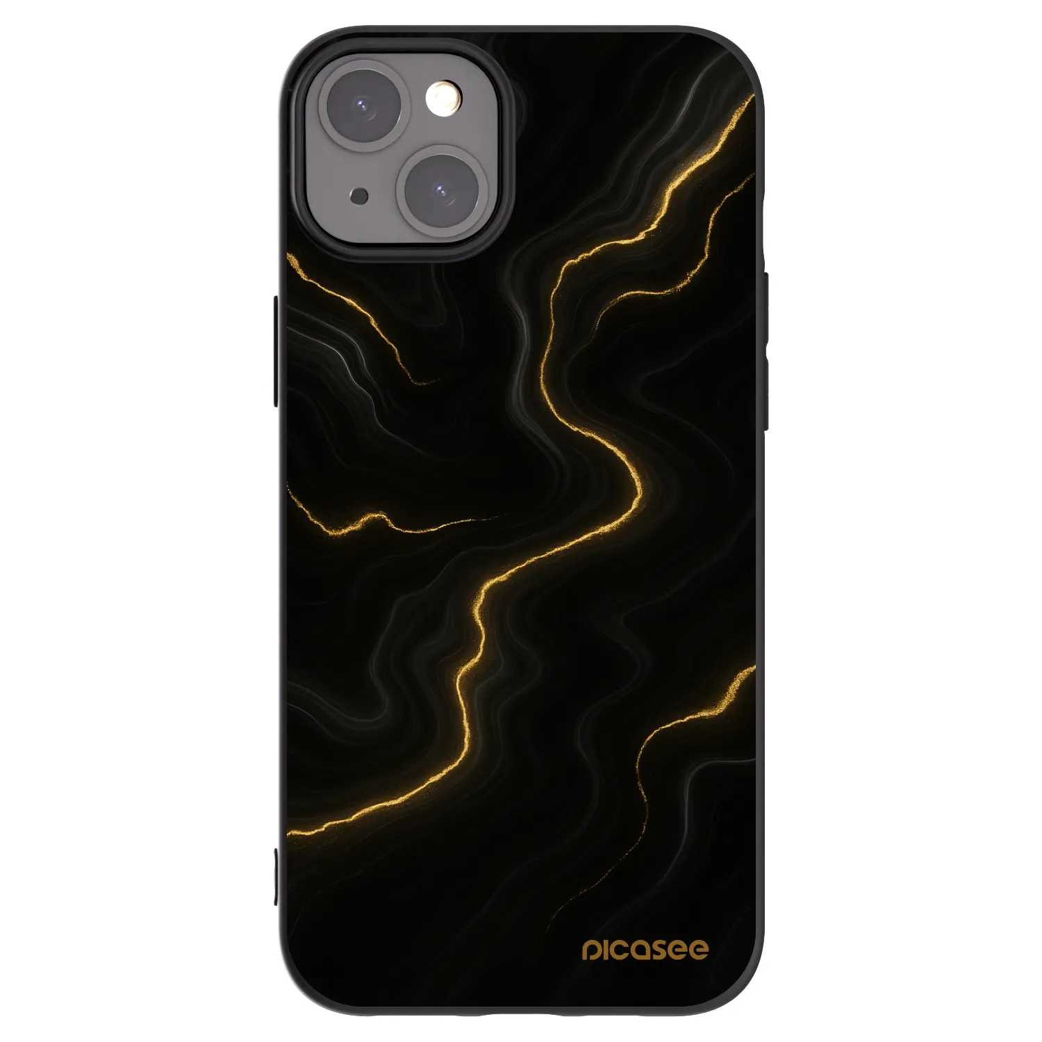Picasee fekete szilikon tok az alábbi mobiltelefonokra Apple iPhone 15 Plus - Thunder