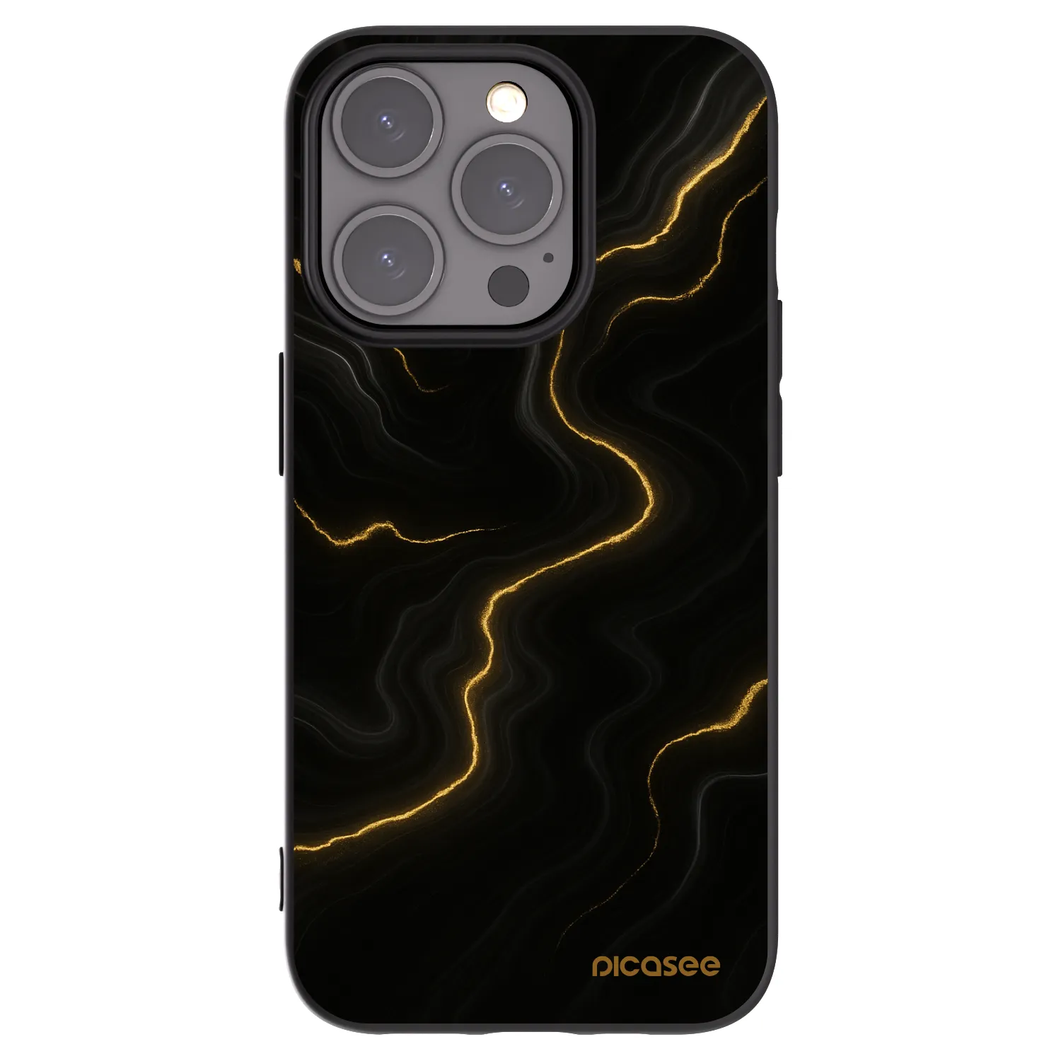 Picasee fekete szilikon tok az alábbi mobiltelefonokra Apple iPhone 15 Pro - Thunder