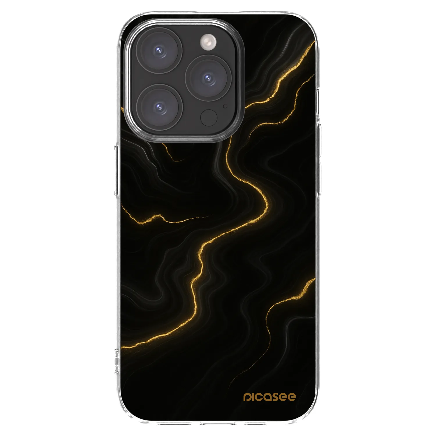 Picasee átlátszó szilikon tok az alábbi mobiltelefonokra Apple iPhone 15 Pro - Thunder