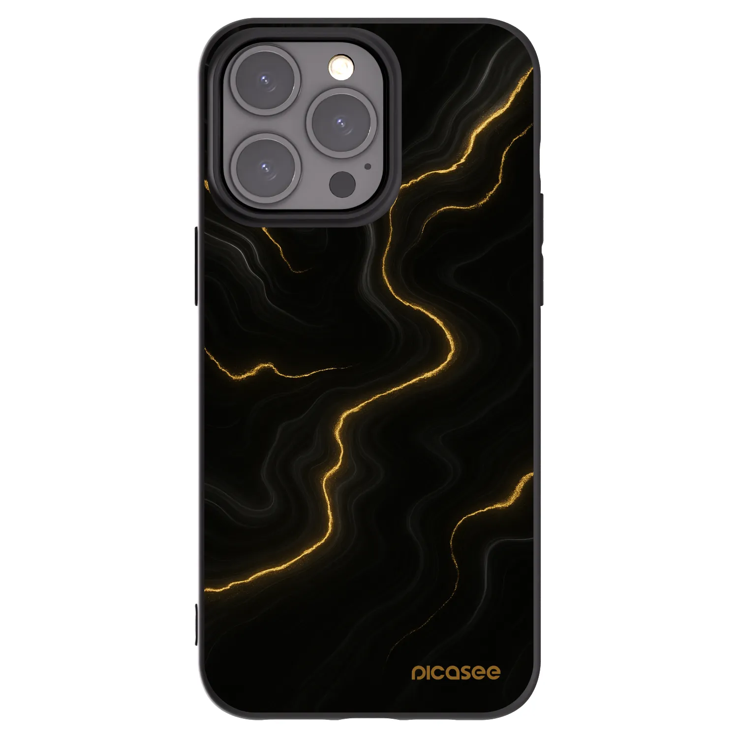 Picasee fekete szilikon tok az alábbi mobiltelefonokra Apple iPhone 15 Pro Max - Thunder