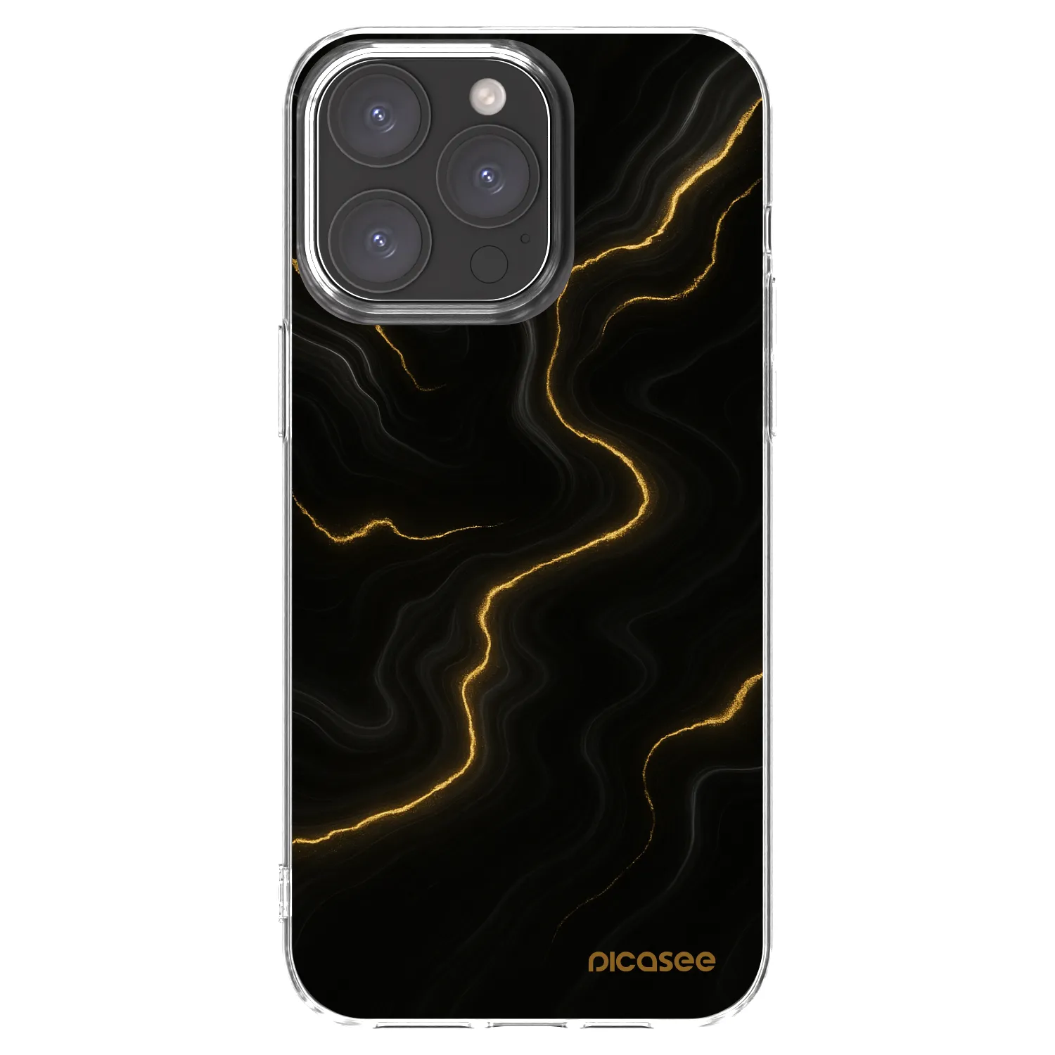 Picasee átlátszó szilikon tok az alábbi mobiltelefonokra Apple iPhone 15 Pro Max - Thunder