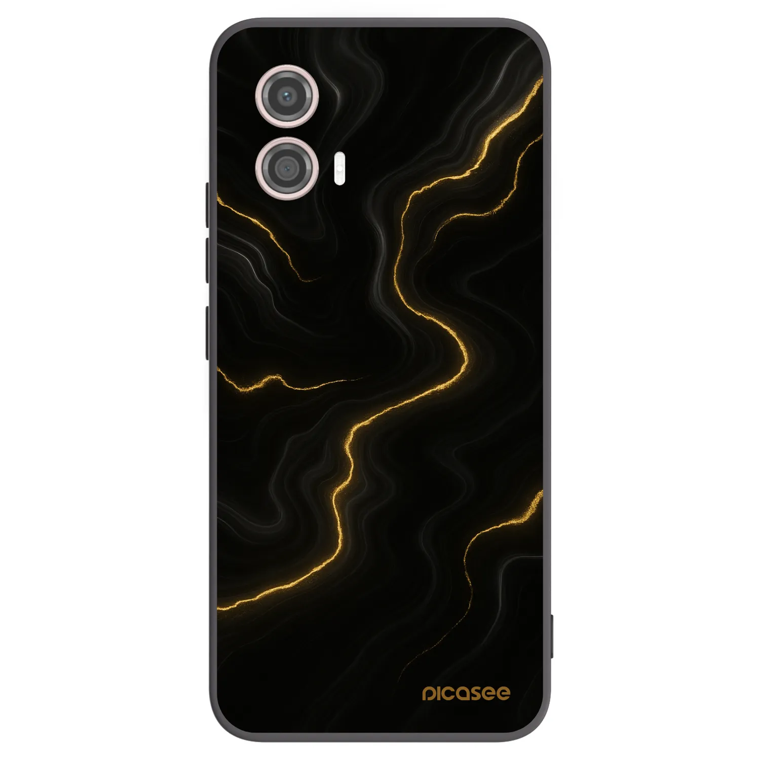 Picasee fekete szilikon tok az alábbi mobiltelefonokra Motorola Moto G53 5G - Thunder