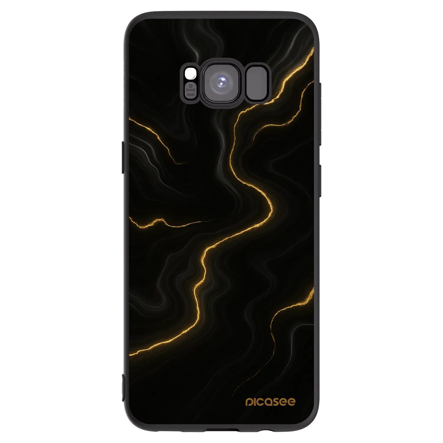 Picasee fekete szilikon tok az alábbi mobiltelefonokra Samsung Galaxy S8 G950F - Thunder