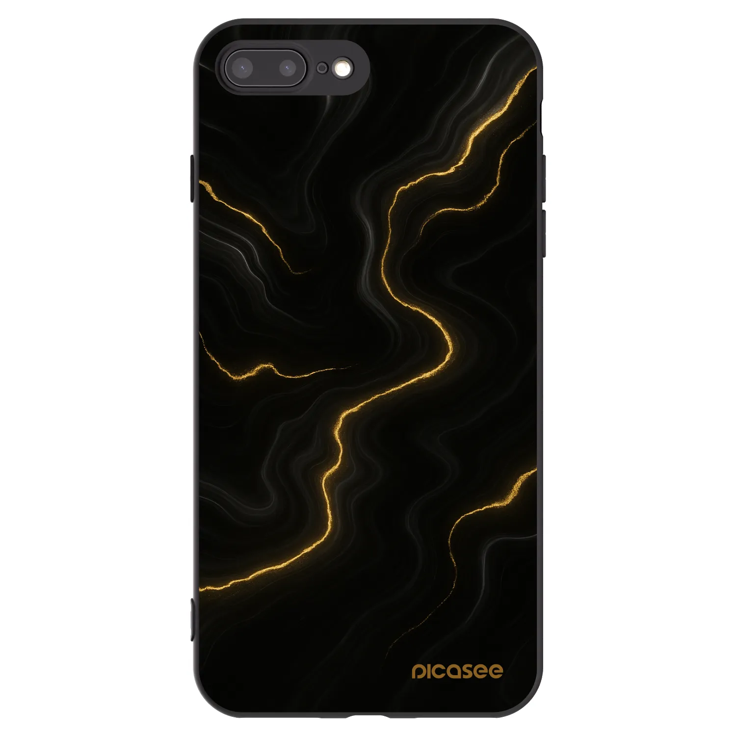 Picasee fekete szilikon tok az alábbi mobiltelefonokra Apple iPhone 8 Plus - Thunder