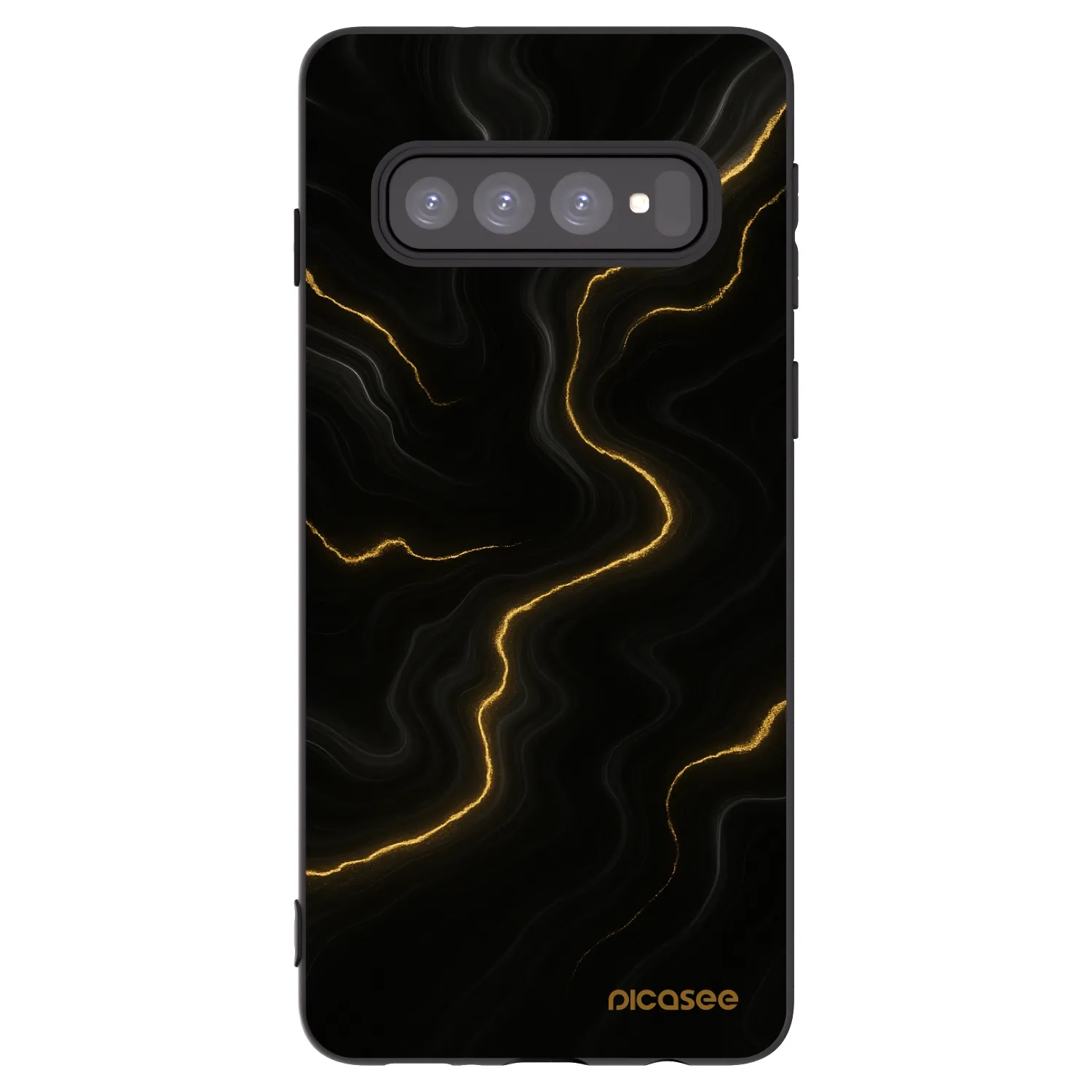 Picasee fekete szilikon tok az alábbi mobiltelefonokra Samsung Galaxy S10 G973 - Thunder
