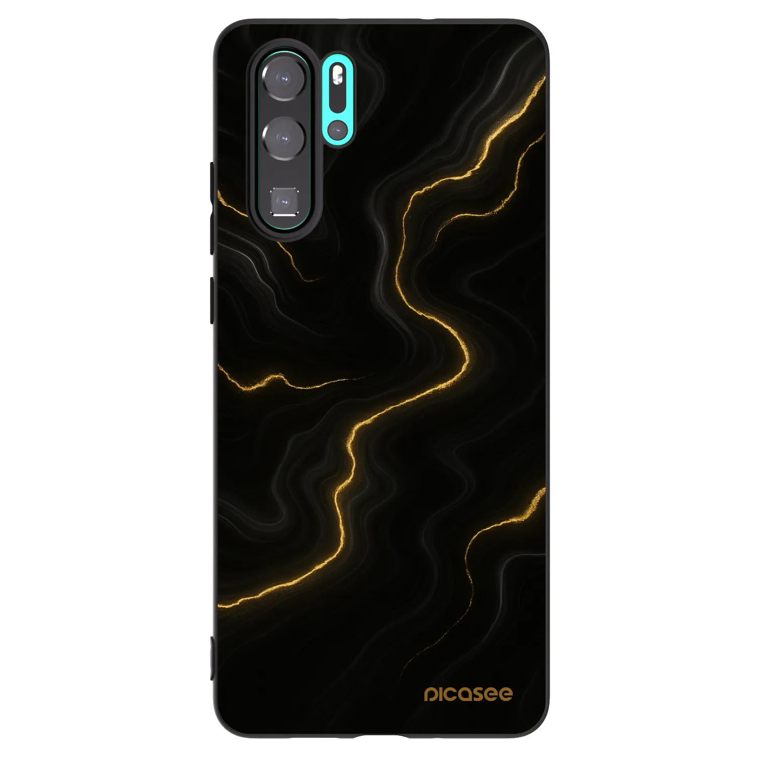 Picasee fekete szilikon tok az alábbi mobiltelefonokra Huawei P30 Pro - Thunder