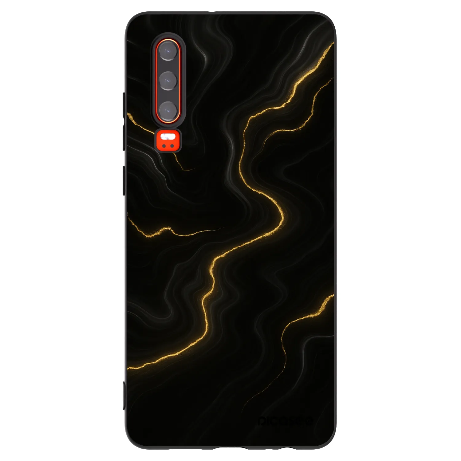 Picasee fekete szilikon tok az alábbi mobiltelefonokra Huawei P30 - Thunder