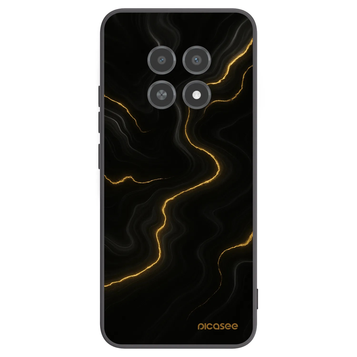 Picasee fekete szilikon tok az alábbi mobiltelefonokra Realme 12X - Thunder