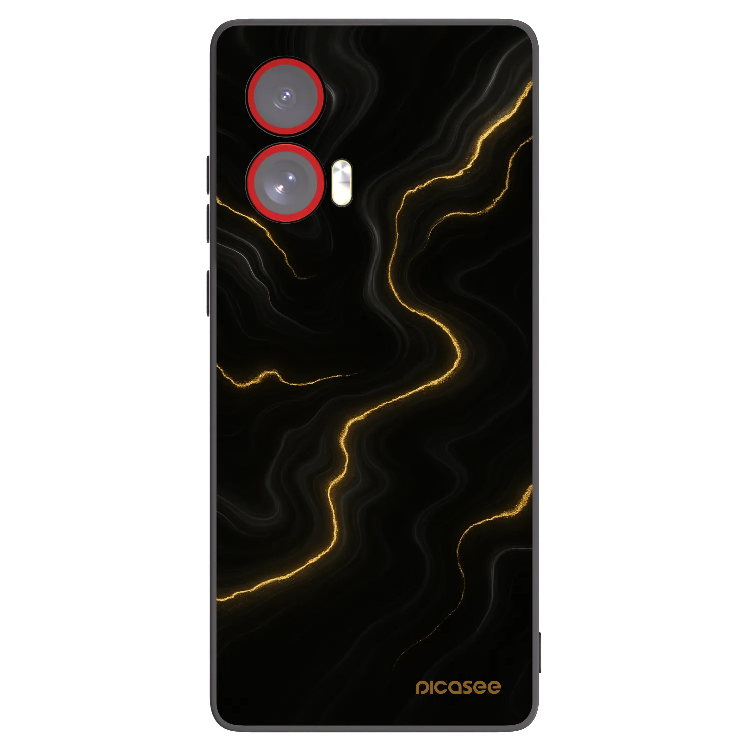 Picasee fekete szilikon tok az alábbi mobiltelefonokra Motorola Edge 50 Fusion - Thunder