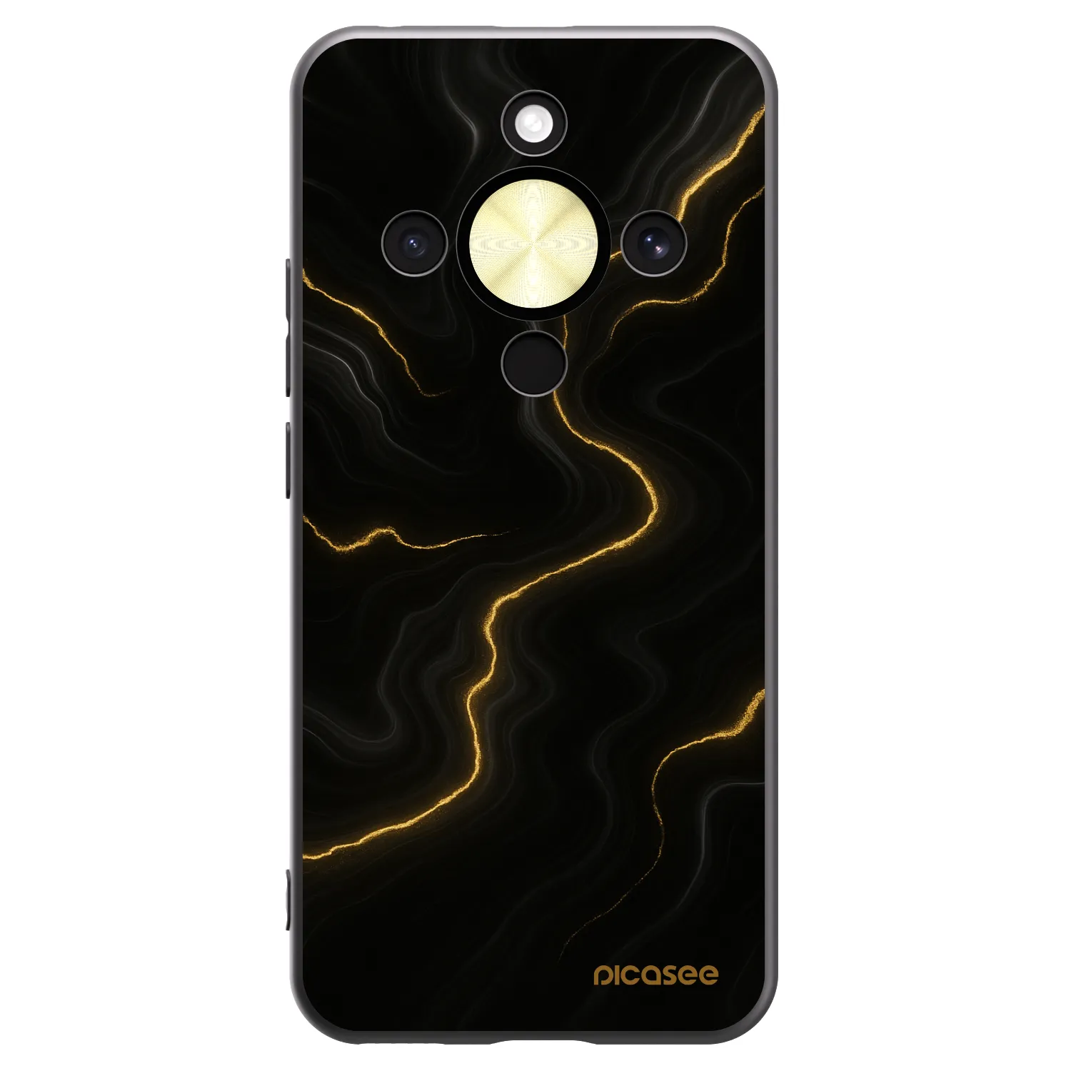 Picasee fekete szilikon tok az alábbi mobiltelefonokra Honor Magic8 Lite 5G - Thunder
