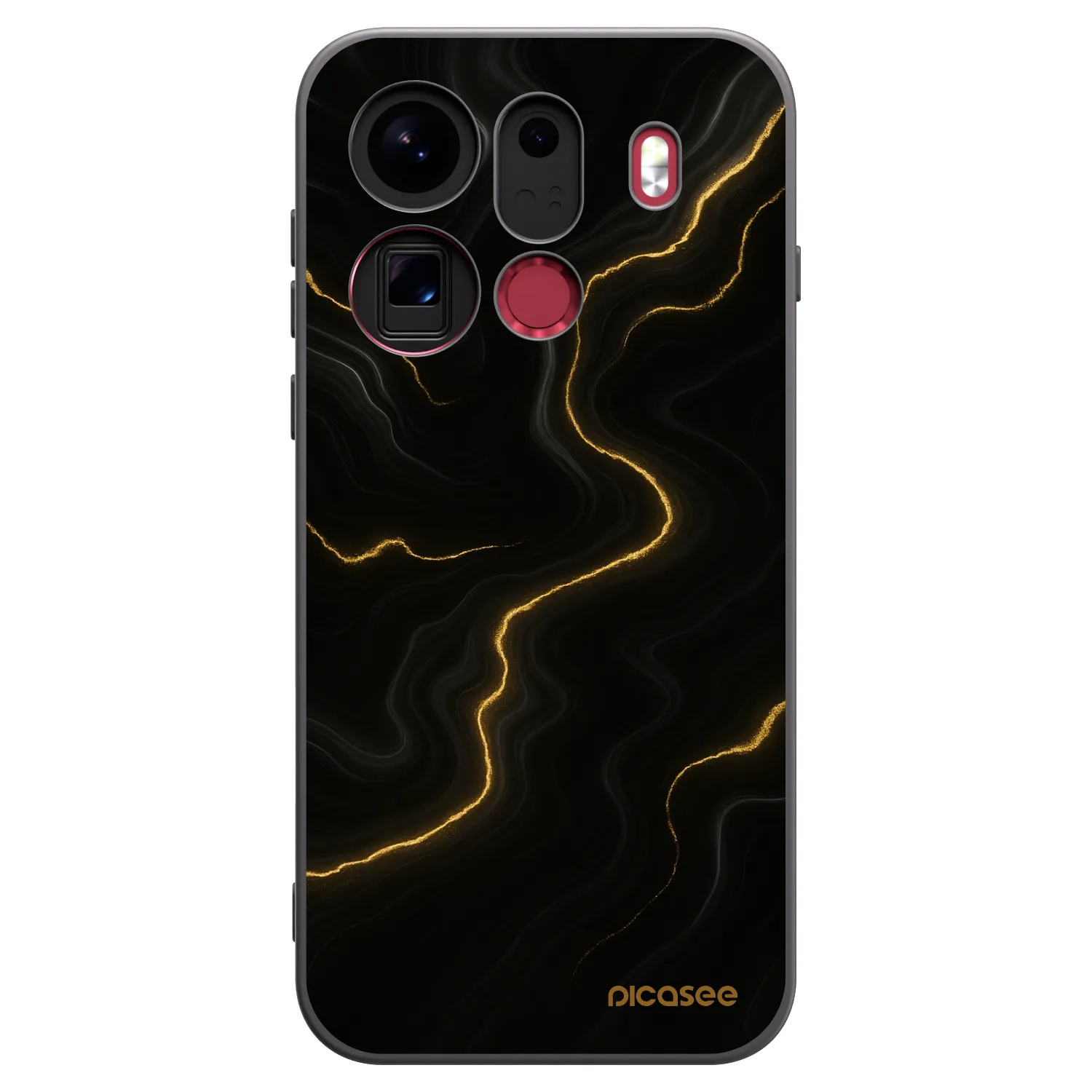Picasee fekete szilikon tok az alábbi mobiltelefonokra OPPO Find X9 Pro - Thunder