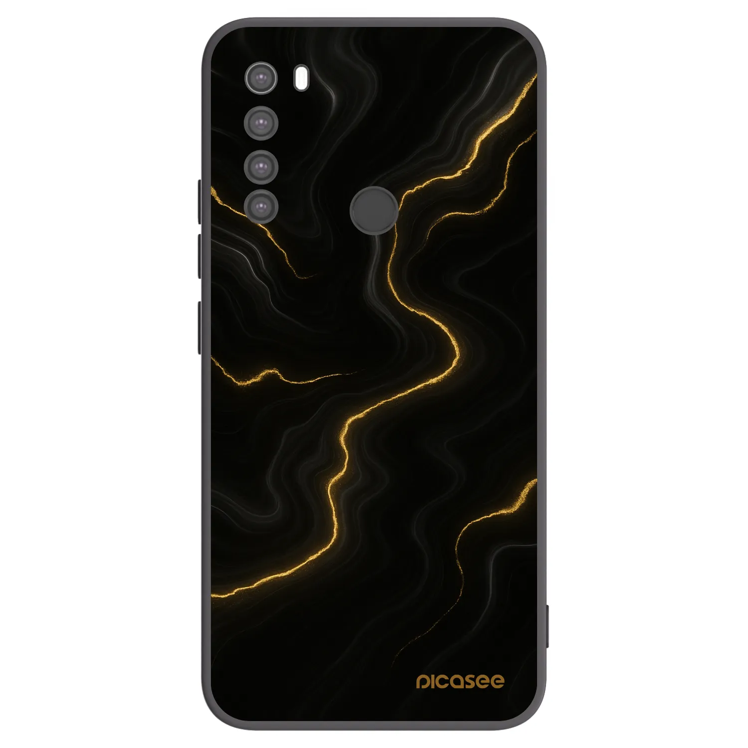 Picasee fekete szilikon tok az alábbi mobiltelefonokra Xiaomi Redmi Note 8 - Thunder