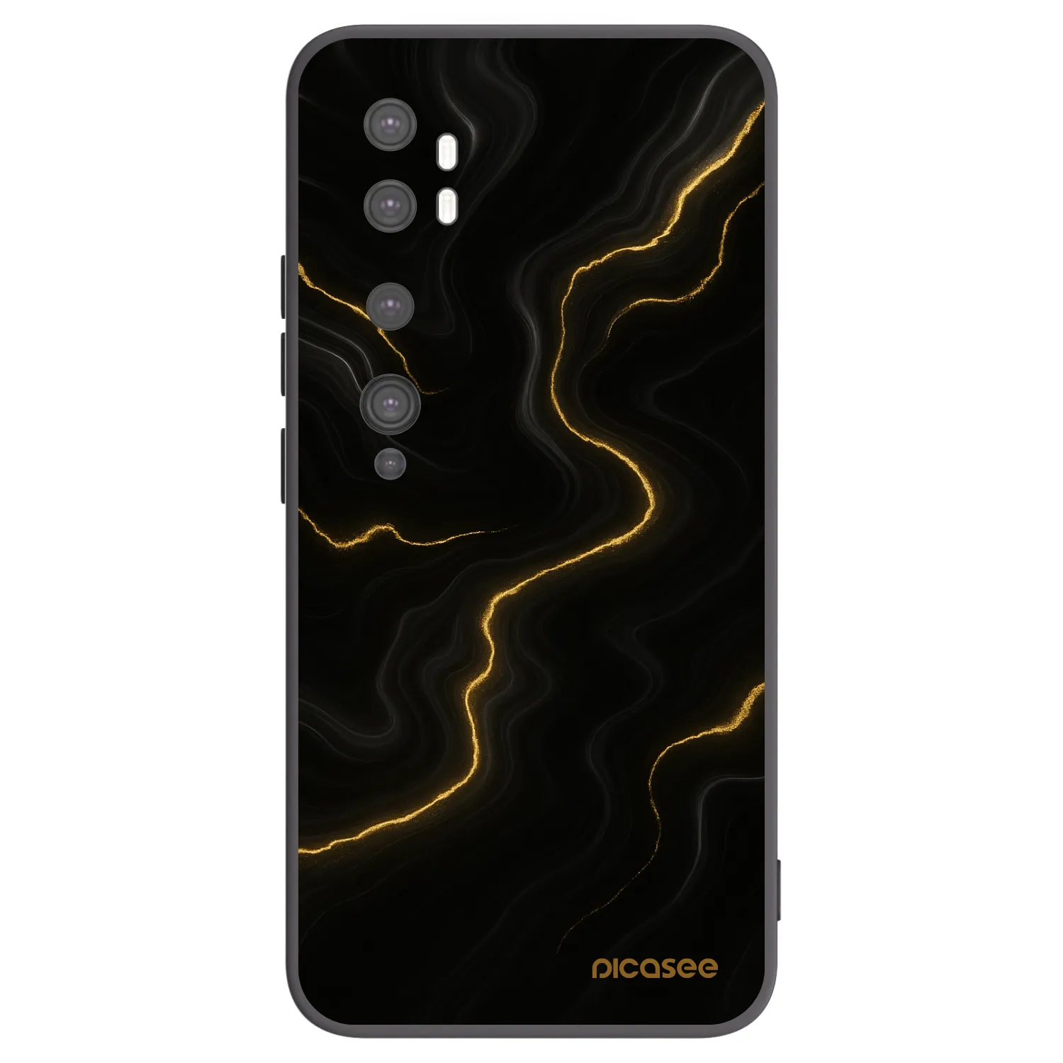 Picasee fekete szilikon tok az alábbi mobiltelefonokra Xiaomi Mi Note 10 (Pro) - Thunder