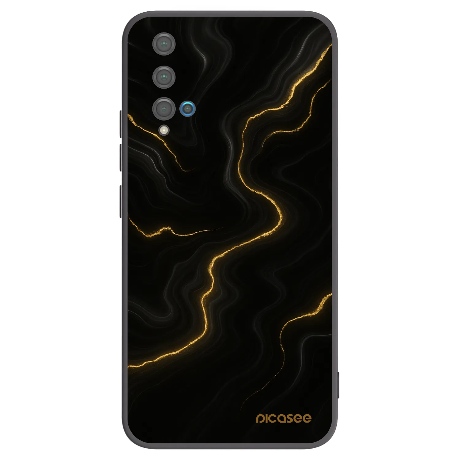 Picasee fekete szilikon tok az alábbi mobiltelefonokra Huawei Nova 5T - Thunder