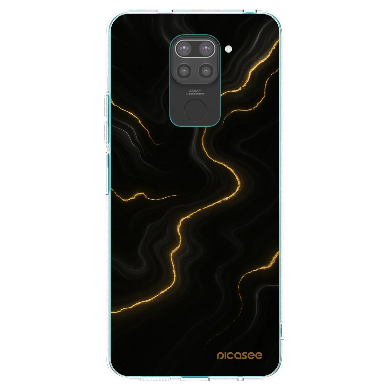 Picasee fekete szilikon tok az alábbi mobiltelefonokra Xiaomi Redmi Note 9 - Thunder