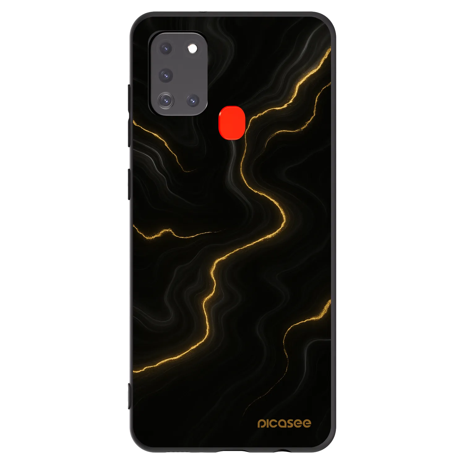 Picasee fekete szilikon tok az alábbi mobiltelefonokra Samsung Galaxy A21s - Thunder