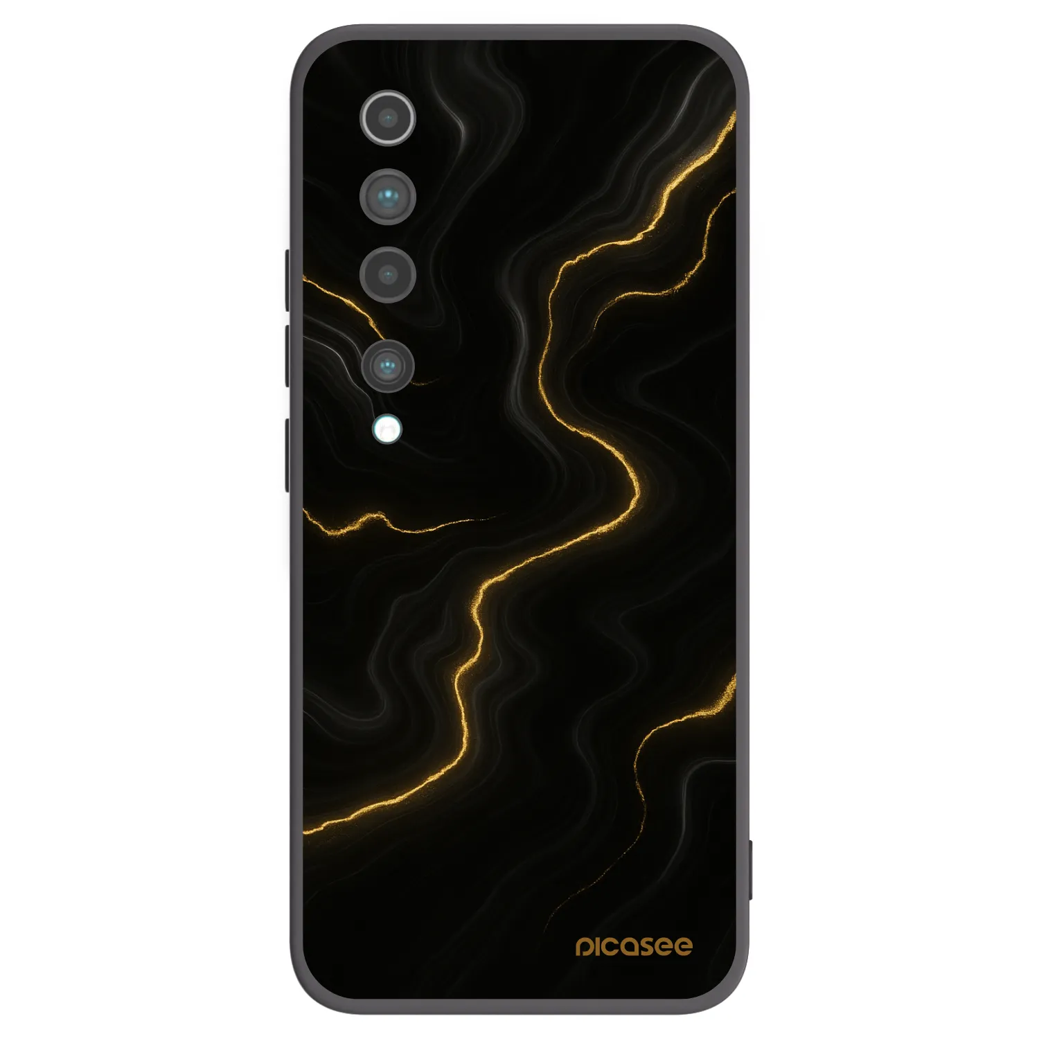 Picasee fekete szilikon tok az alábbi mobiltelefonokra Xiaomi Mi 10 - Thunder