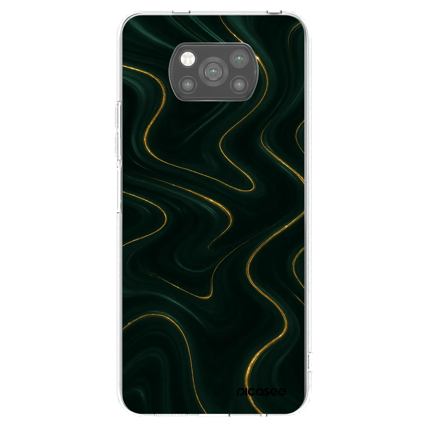 Picasee fekete szilikon tok az alábbi mobiltelefonokra Xiaomi Poco X3 - Vawes