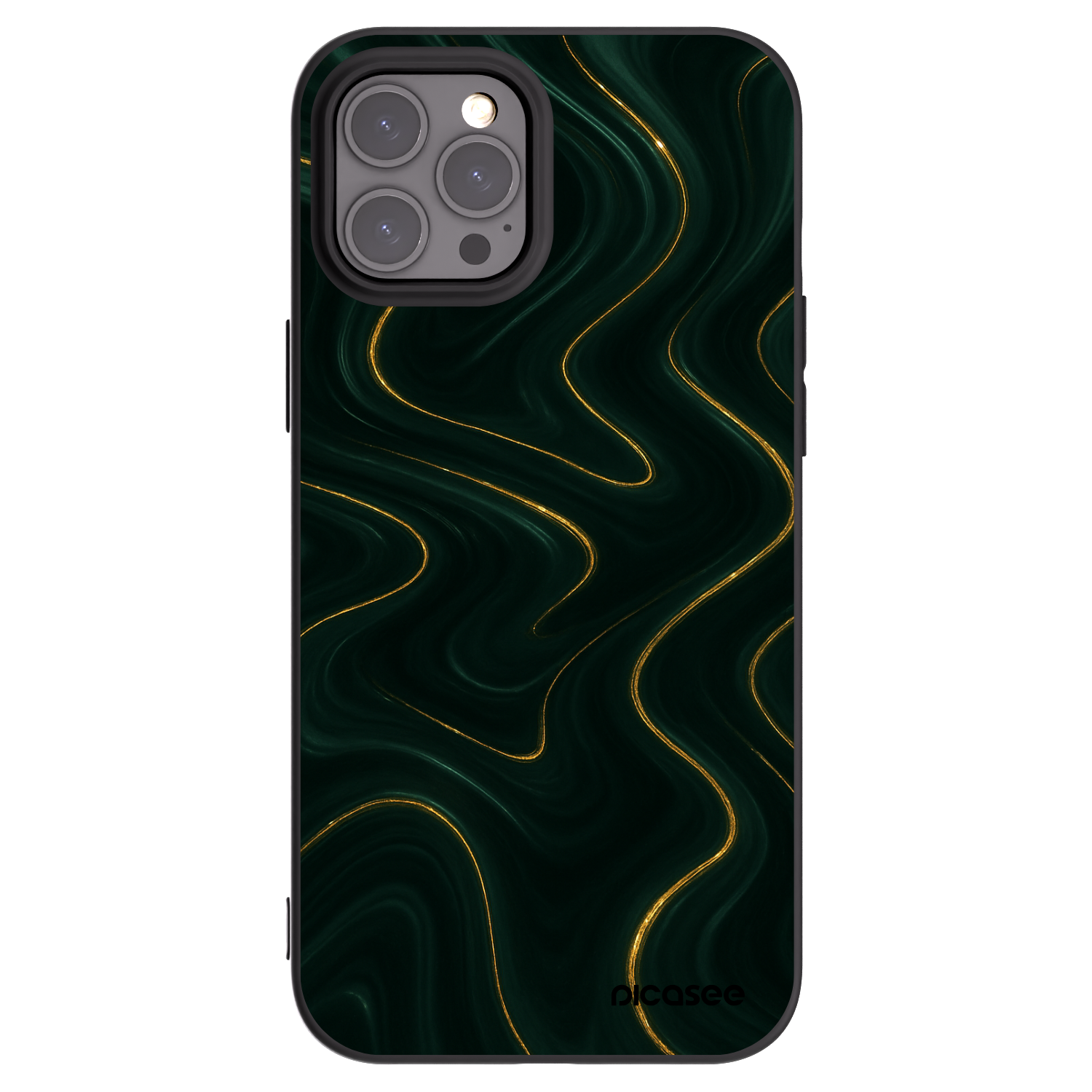 Picasee fekete szilikon tok az alábbi mobiltelefonokra Apple iPhone 12 Pro Max - Vawes