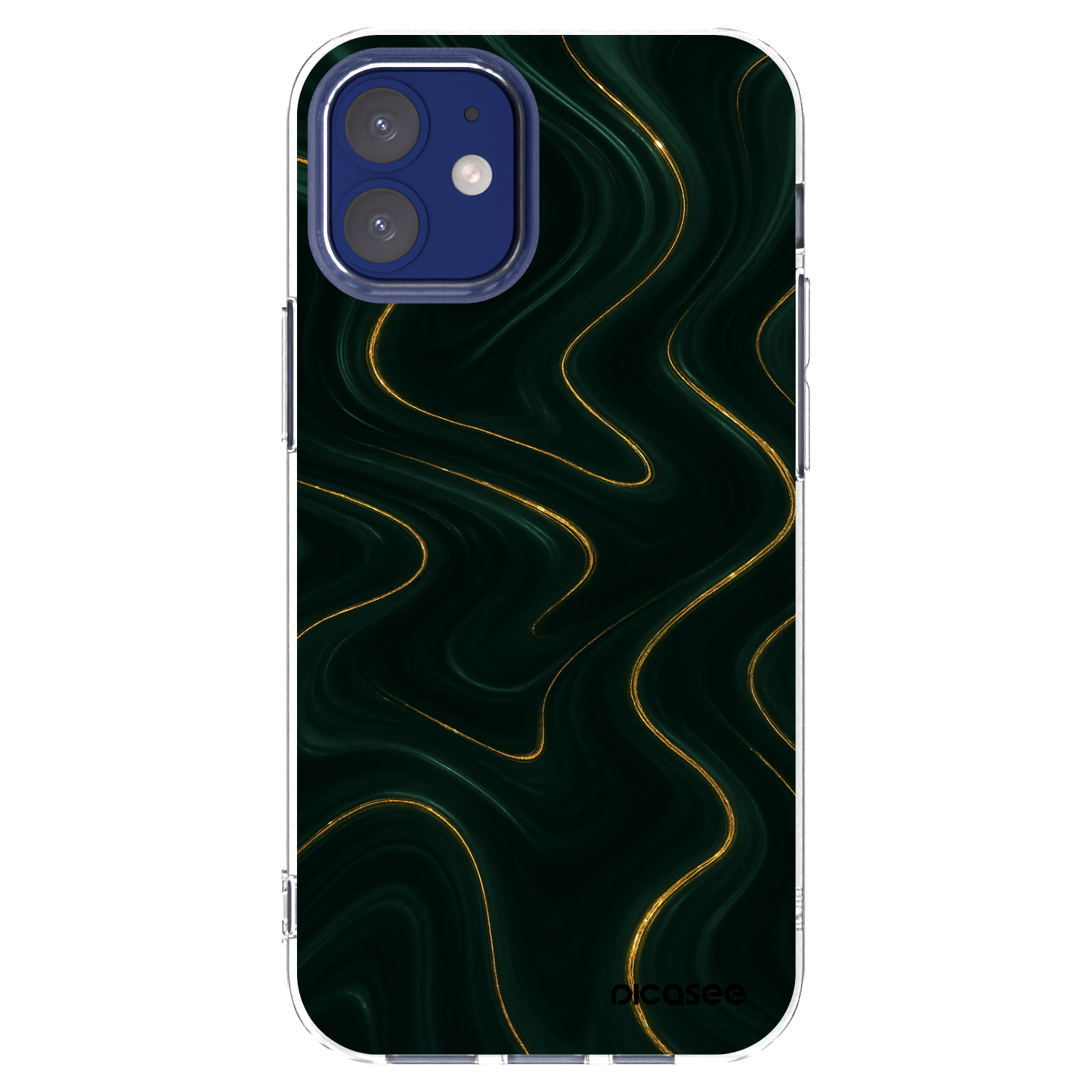 Picasee átlátszó szilikon tok az alábbi mobiltelefonokra Apple iPhone 12 mini - Vawes