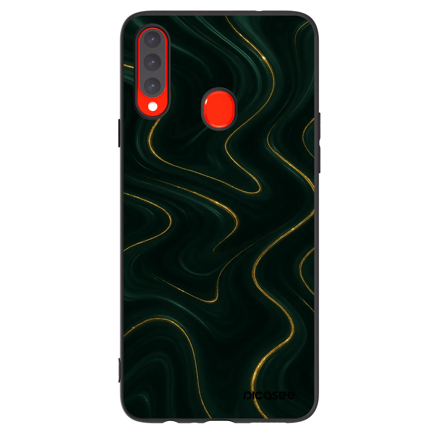 Picasee fekete szilikon tok az alábbi mobiltelefonokra Samsung Galaxy A20s - Vawes
