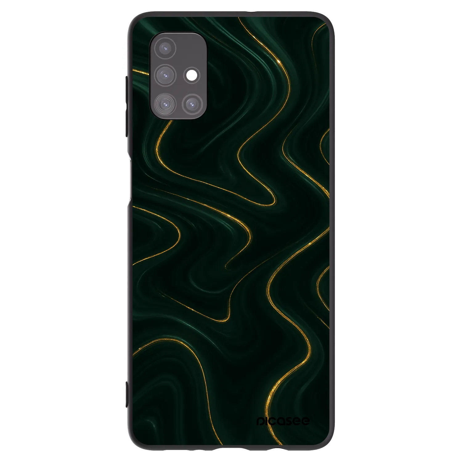 Picasee fekete szilikon tok az alábbi mobiltelefonokra Samsung Galaxy M51 M515F - Vawes