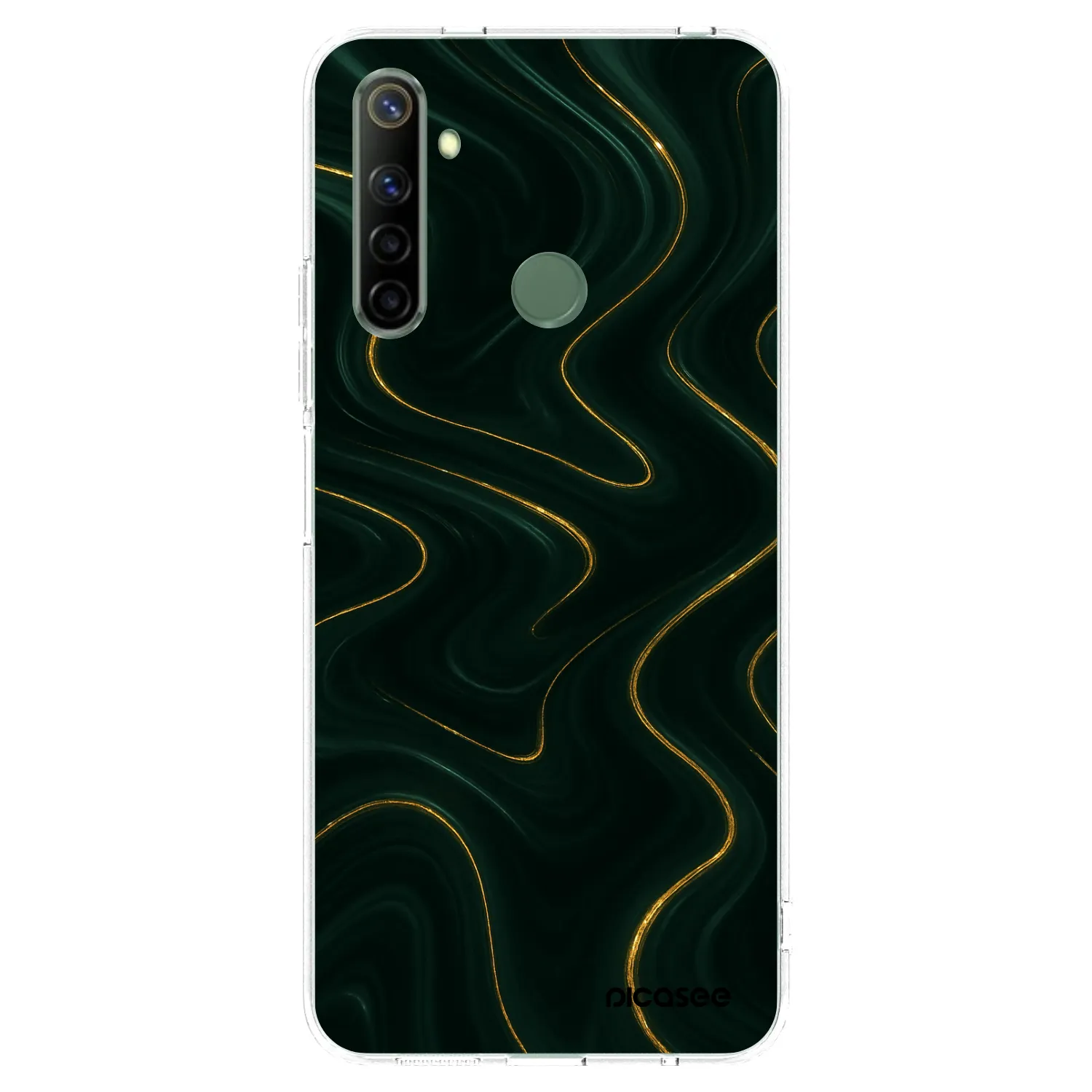 Picasee átlátszó szilikon tok az alábbi mobiltelefonokra Realme 6i - Vawes