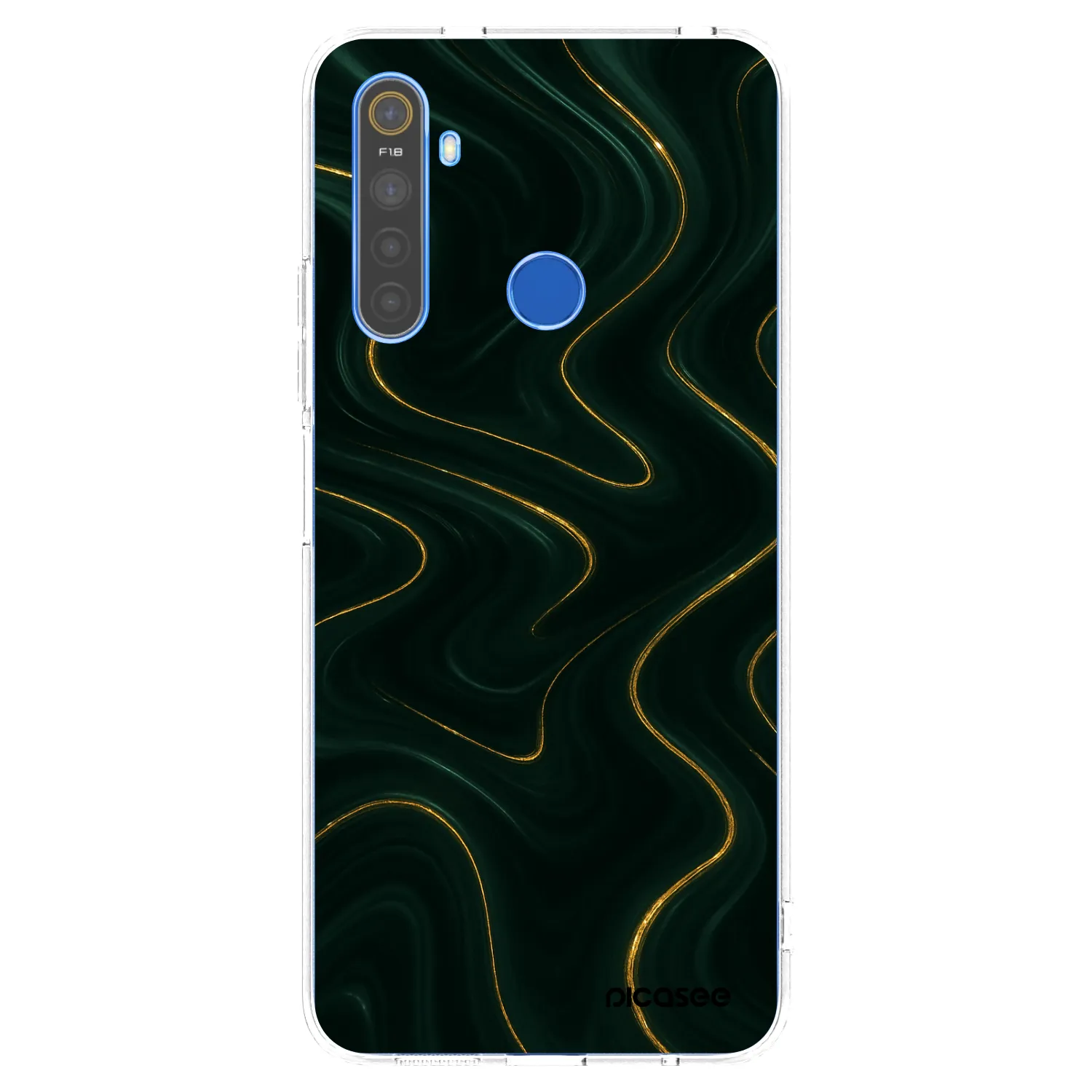 Picasee átlátszó szilikon tok az alábbi mobiltelefonokra Realme 5 - Vawes