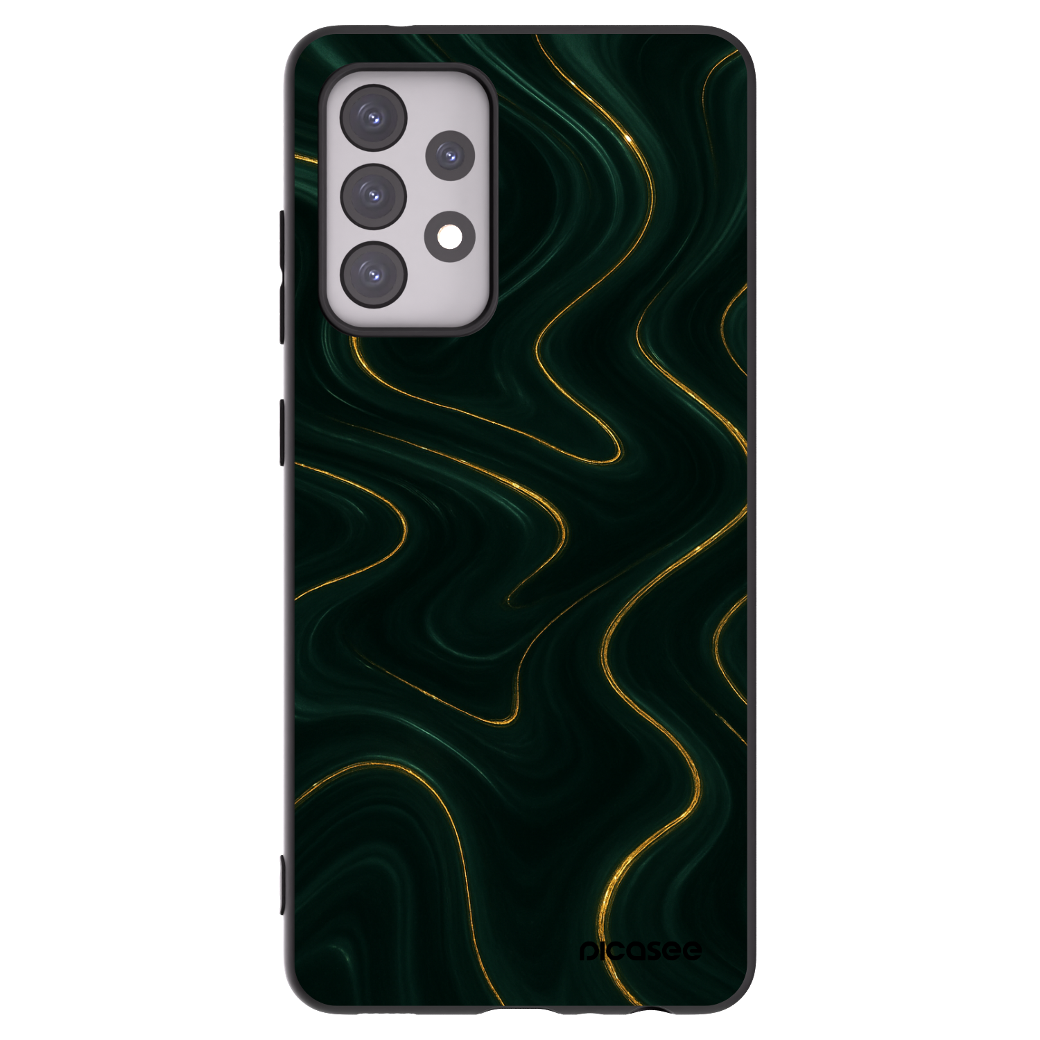 Picasee fekete szilikon tok az alábbi mobiltelefonokra Samsung Galaxy A52 5G A525F - Vawes