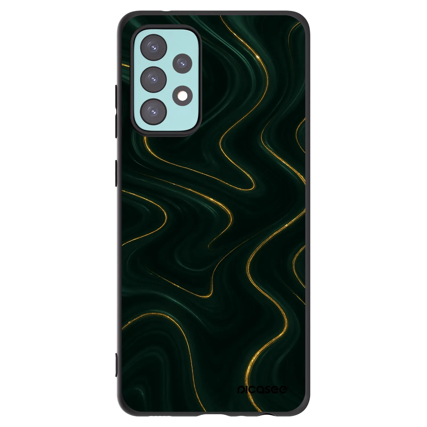 Picasee fekete szilikon tok az alábbi mobiltelefonokra Samsung Galaxy A72 A725F - Vawes