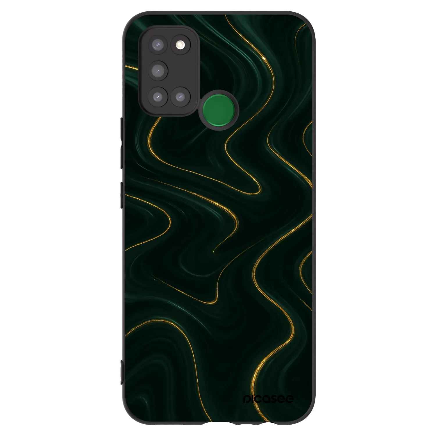 Picasee fekete szilikon tok az alábbi mobiltelefonokra Realme 7i - Vawes