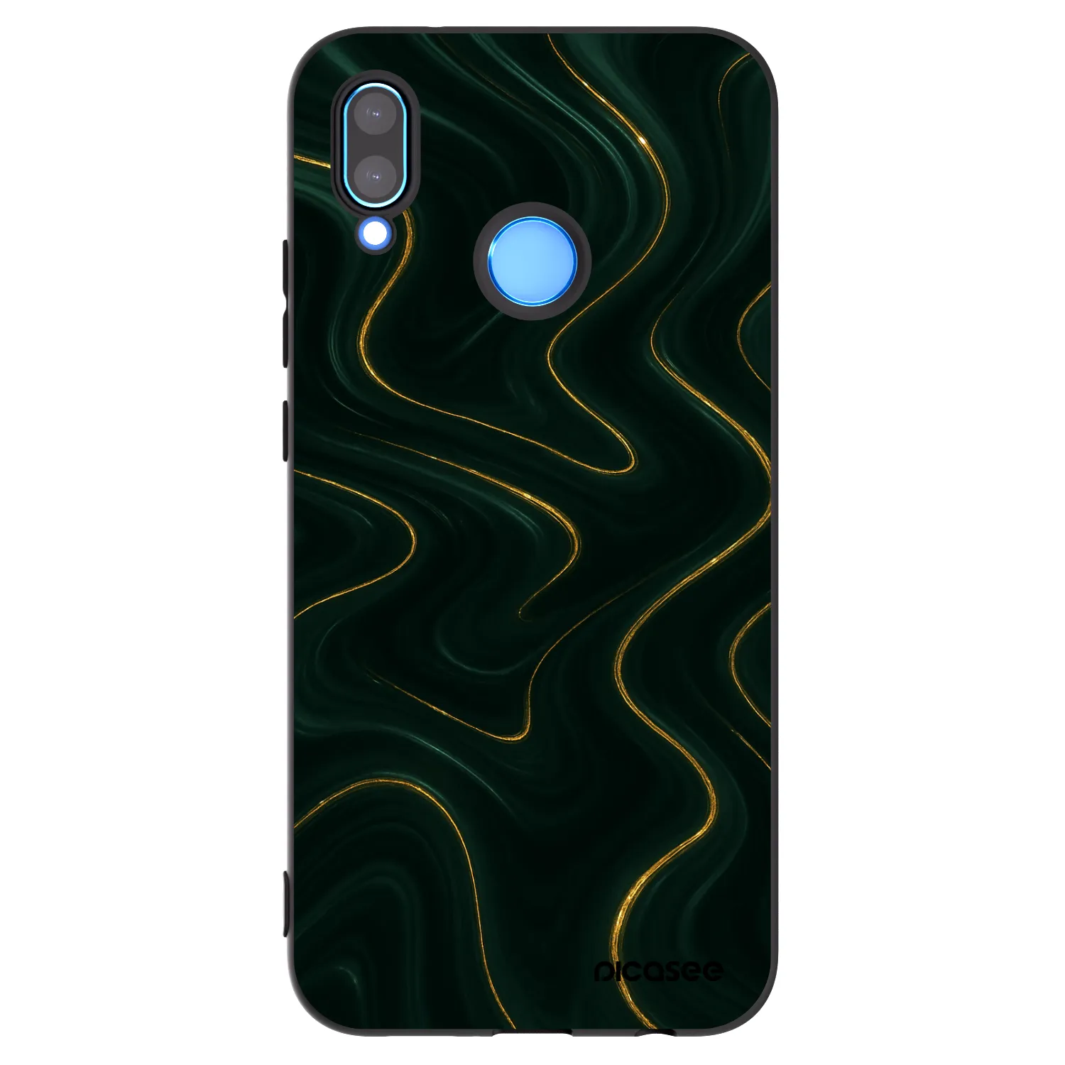 Picasee fekete szilikon tok az alábbi mobiltelefonokra Huawei P20 Lite - Vawes