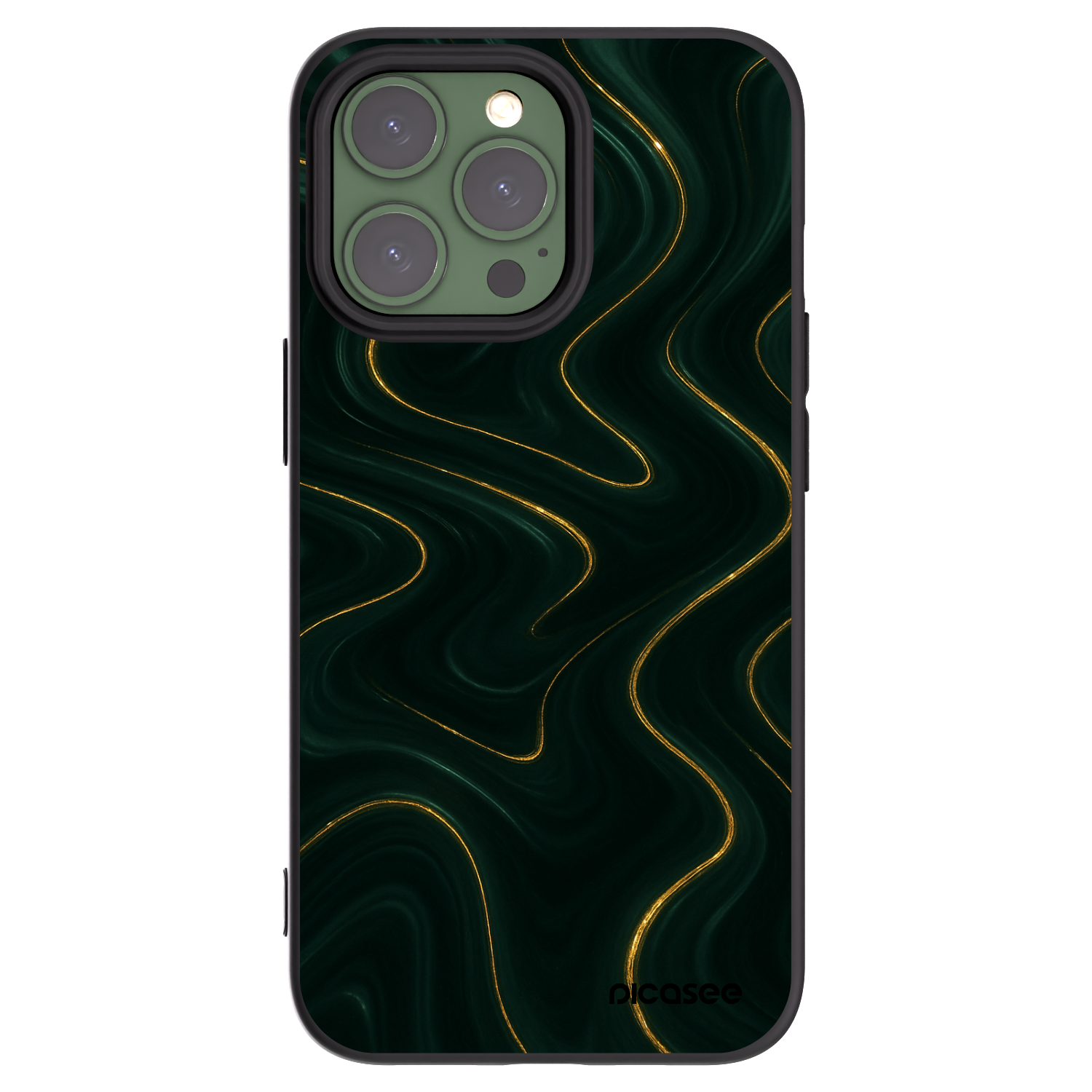Picasee fekete szilikon tok az alábbi mobiltelefonokra Apple iPhone 13 Pro - Vawes