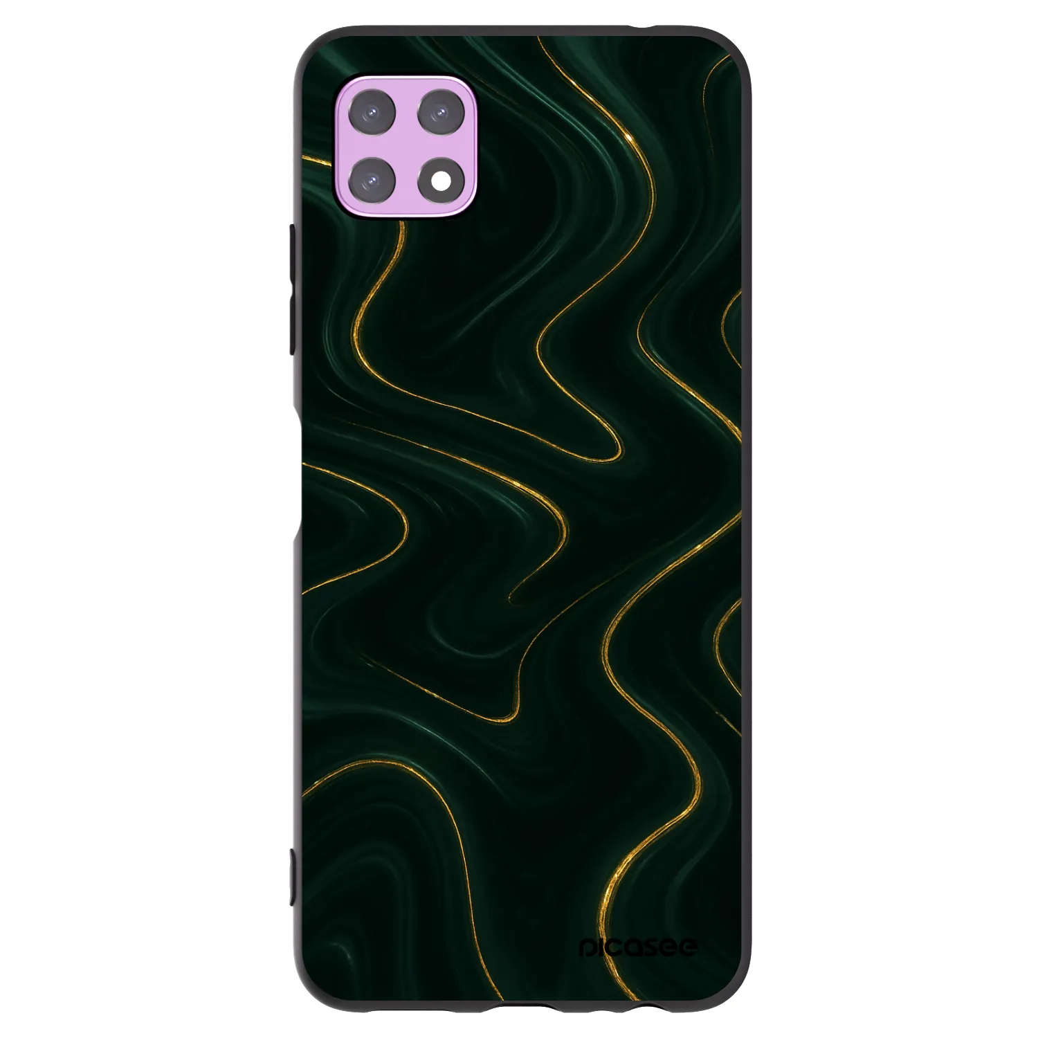 Picasee fekete szilikon tok az alábbi mobiltelefonokra Samsung Galaxy A22 A226B 5G - Vawes