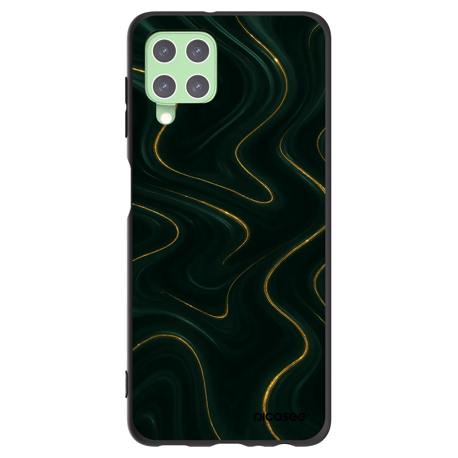 Picasee fekete szilikon tok az alábbi mobiltelefonokra Samsung Galaxy A22 A225F 4G - Vawes