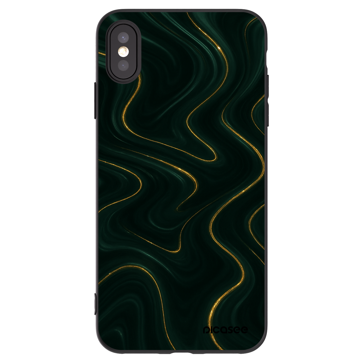 Picasee fekete szilikon tok az alábbi mobiltelefonokra Apple iPhone XS Max - Vawes
