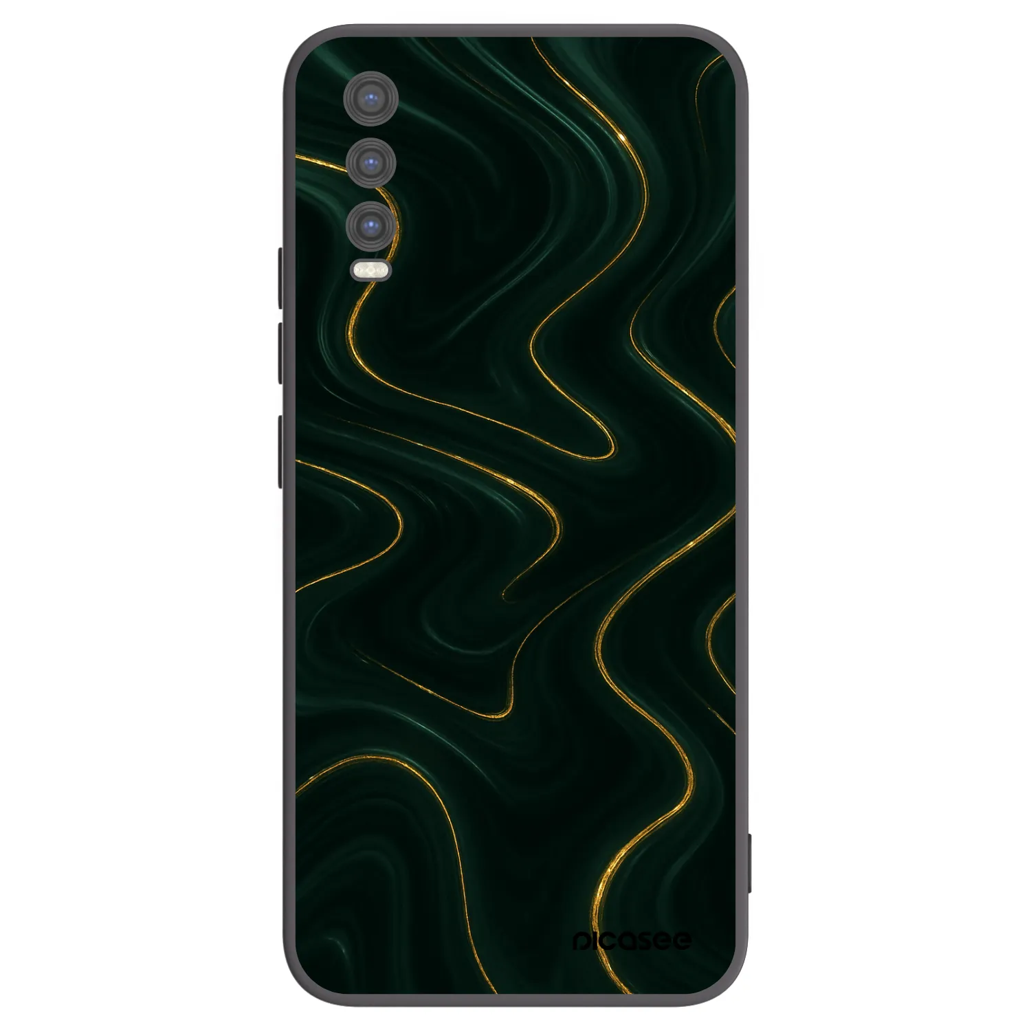 Picasee fekete szilikon tok az alábbi mobiltelefonokra Vivo Y20s - Vawes