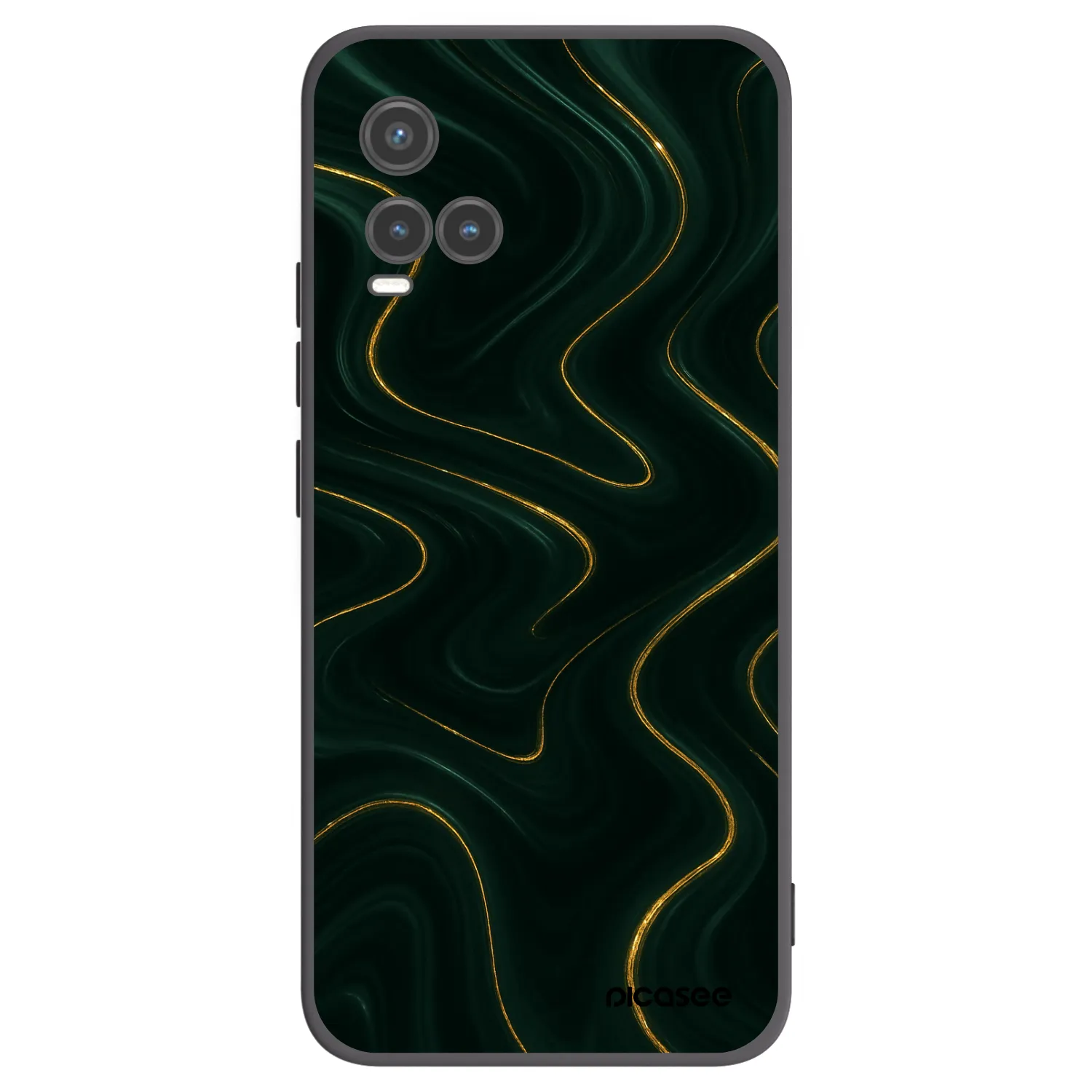 Picasee fekete szilikon tok az alábbi mobiltelefonokra Vivo Y33s - Vawes