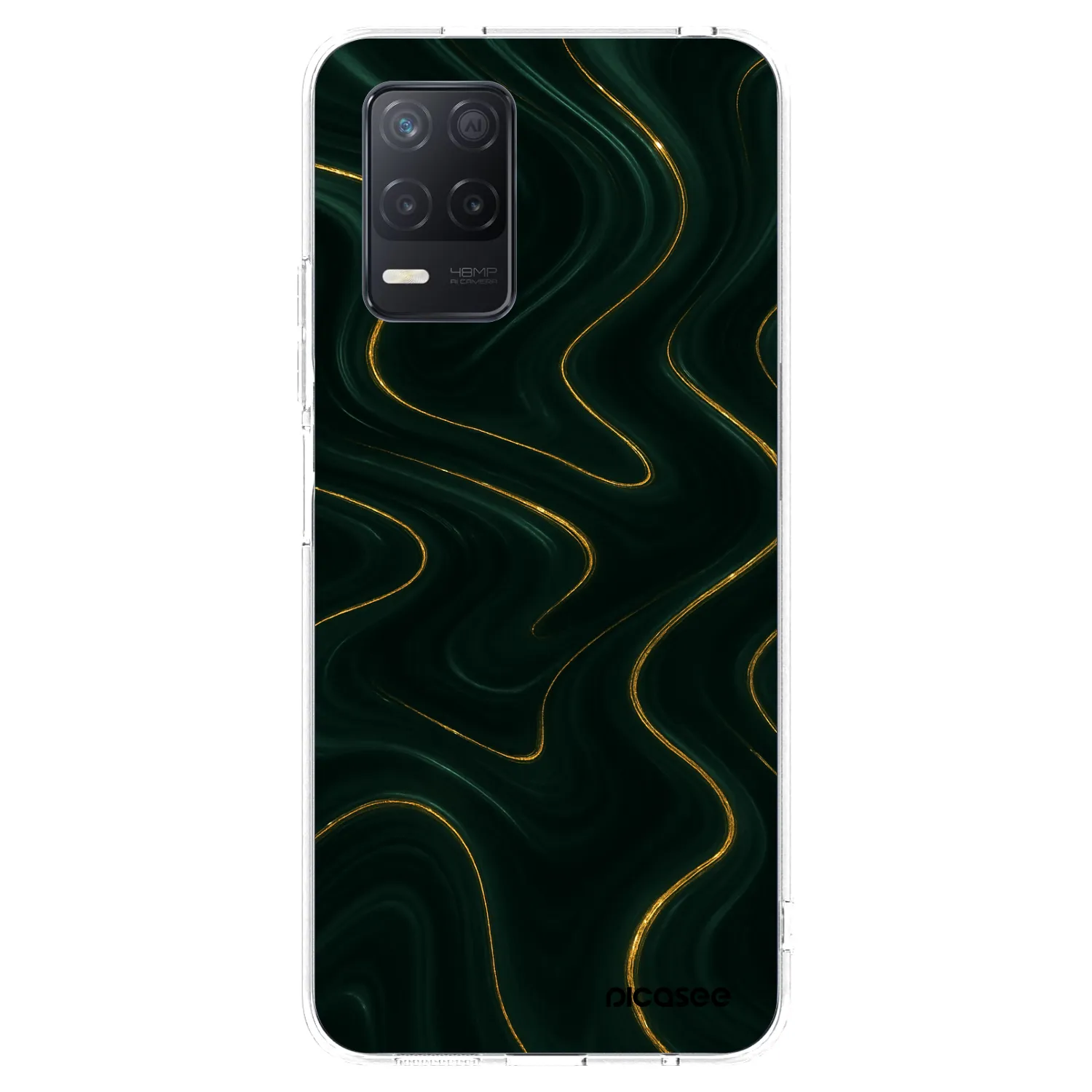 Picasee átlátszó szilikon tok az alábbi mobiltelefonokra Realme 8 5G - Vawes