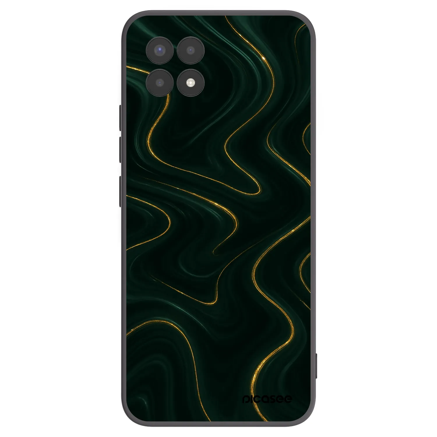 Picasee fekete szilikon tok az alábbi mobiltelefonokra Realme 8i - Vawes