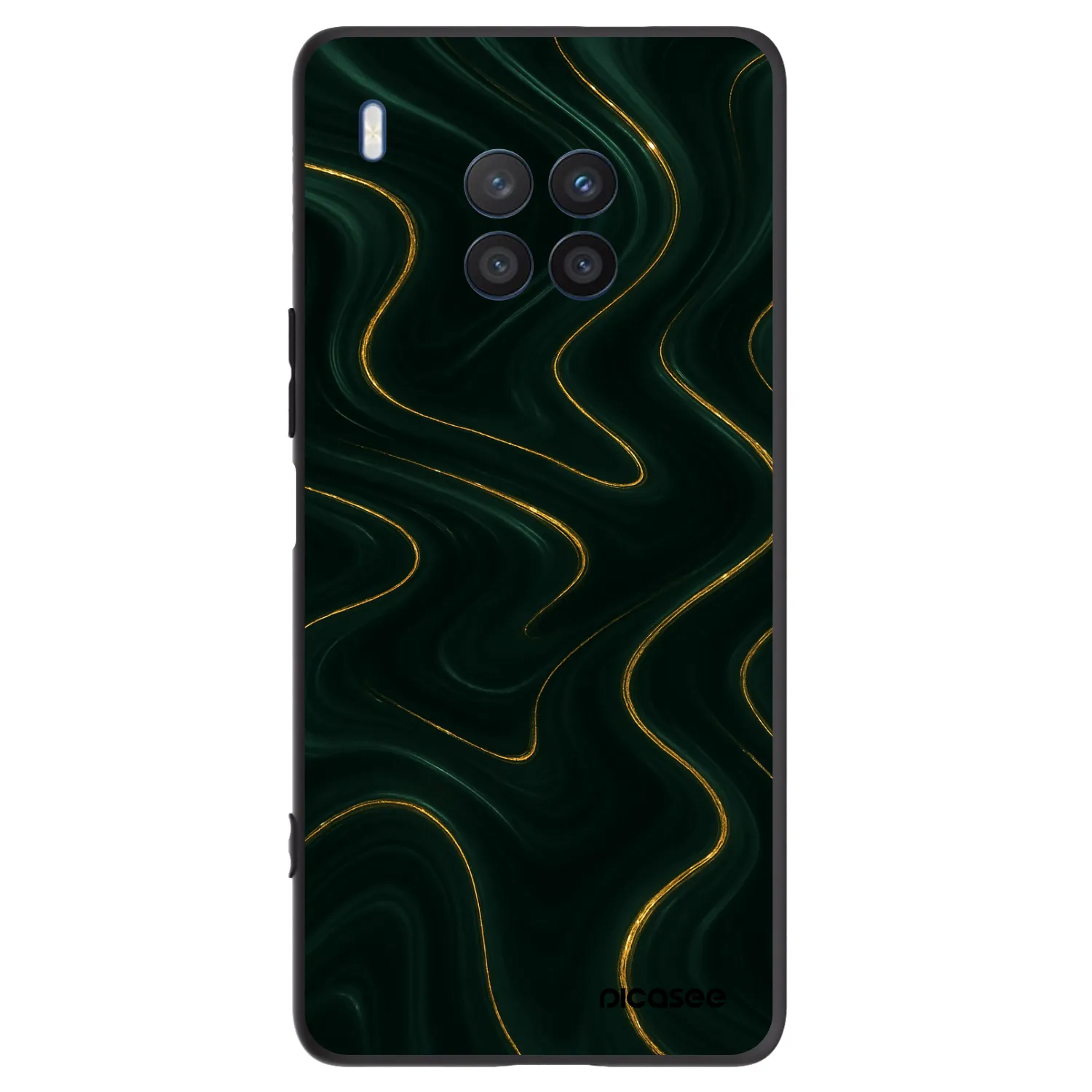 Picasee fekete szilikon tok az alábbi mobiltelefonokra Honor 50 Lite - Vawes