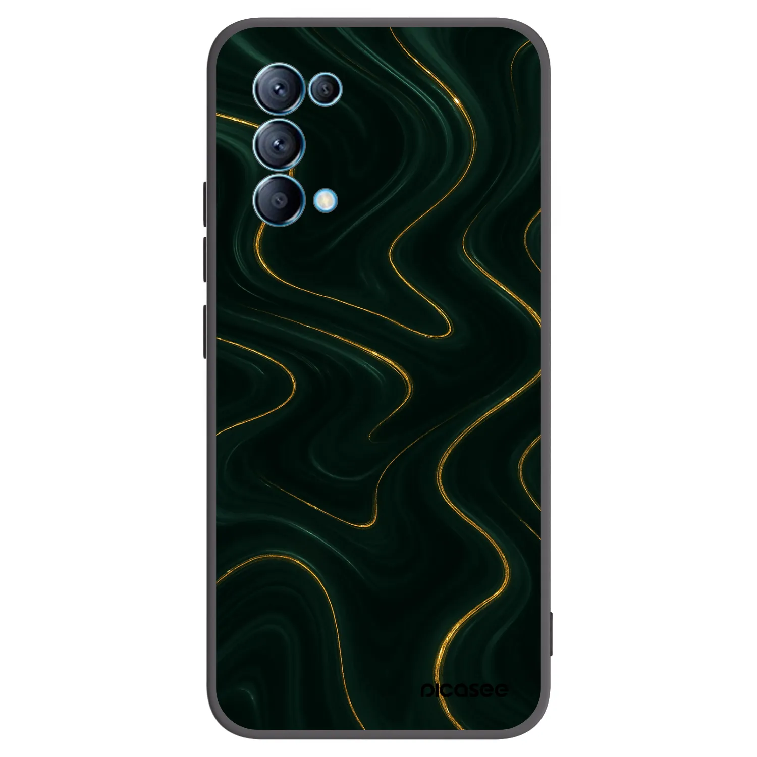 Picasee fekete szilikon tok az alábbi mobiltelefonokra OPPO Reno 5 5G - Vawes